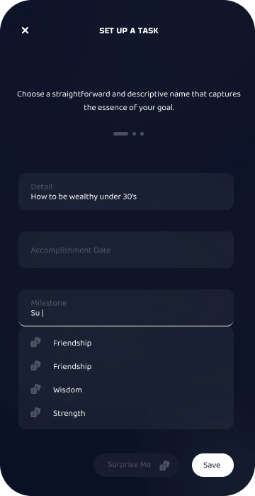 Milestones Create Page