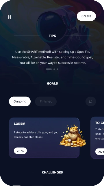 Milestones Dashboard Page