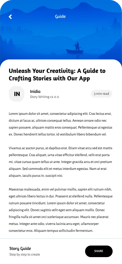 Story Writing Article Page